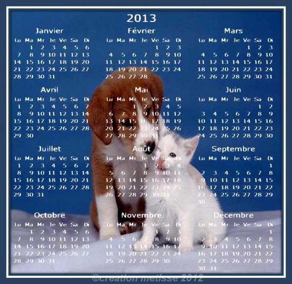 CALENDRIER 2013